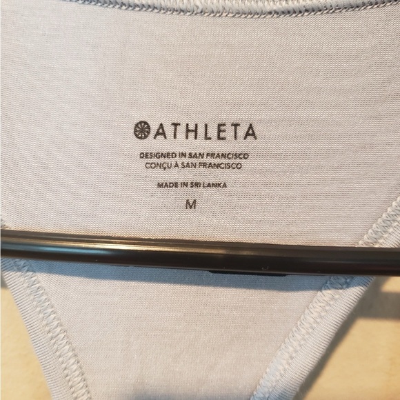 Athleta Women's Soft Grey  Racerback Tank Top - Picture 4 of 5